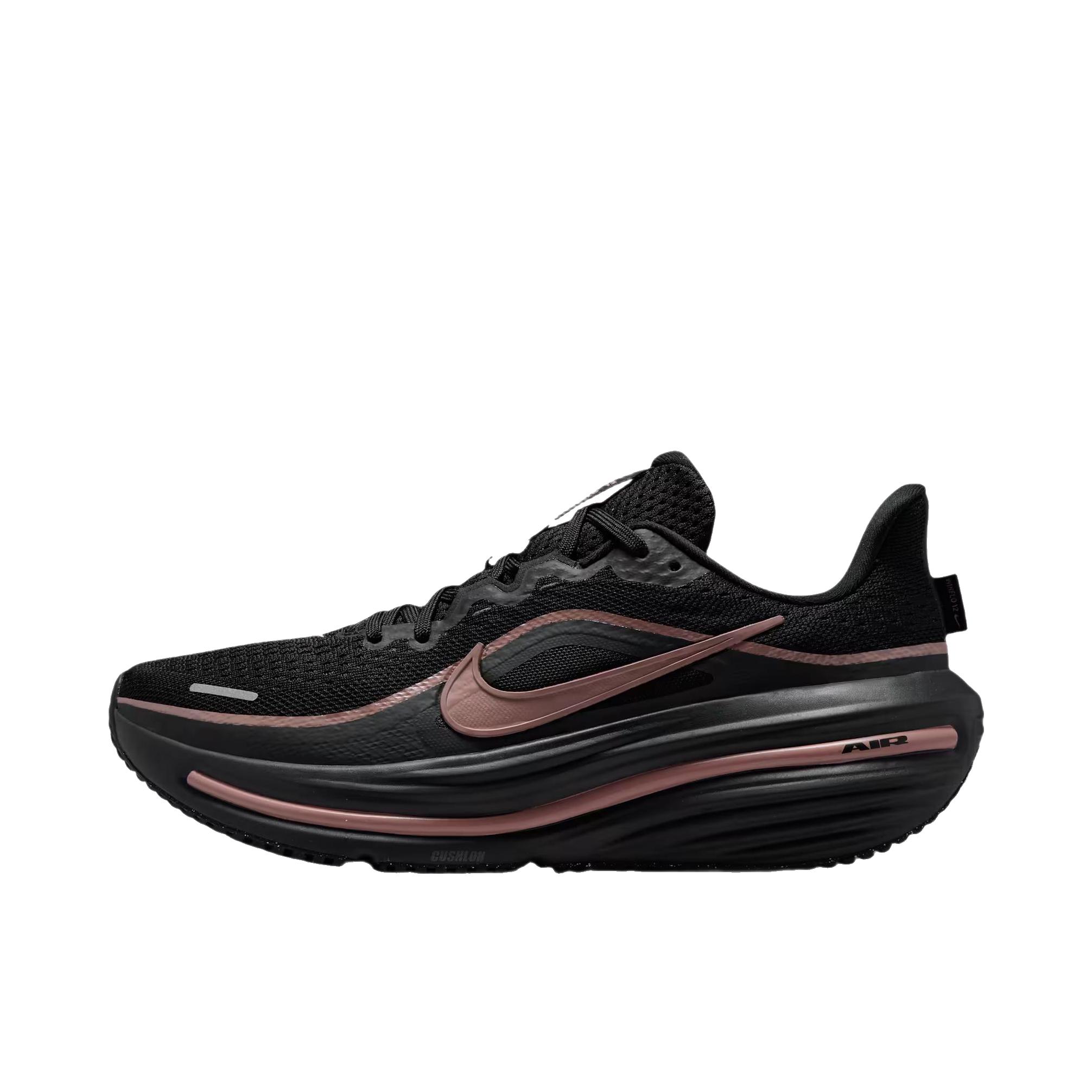 推荐商品：Nike Winflo 12 跑鞋 透气系带圆头防滑 黑色/暗黑色/玫瑰金/金属玫瑰金