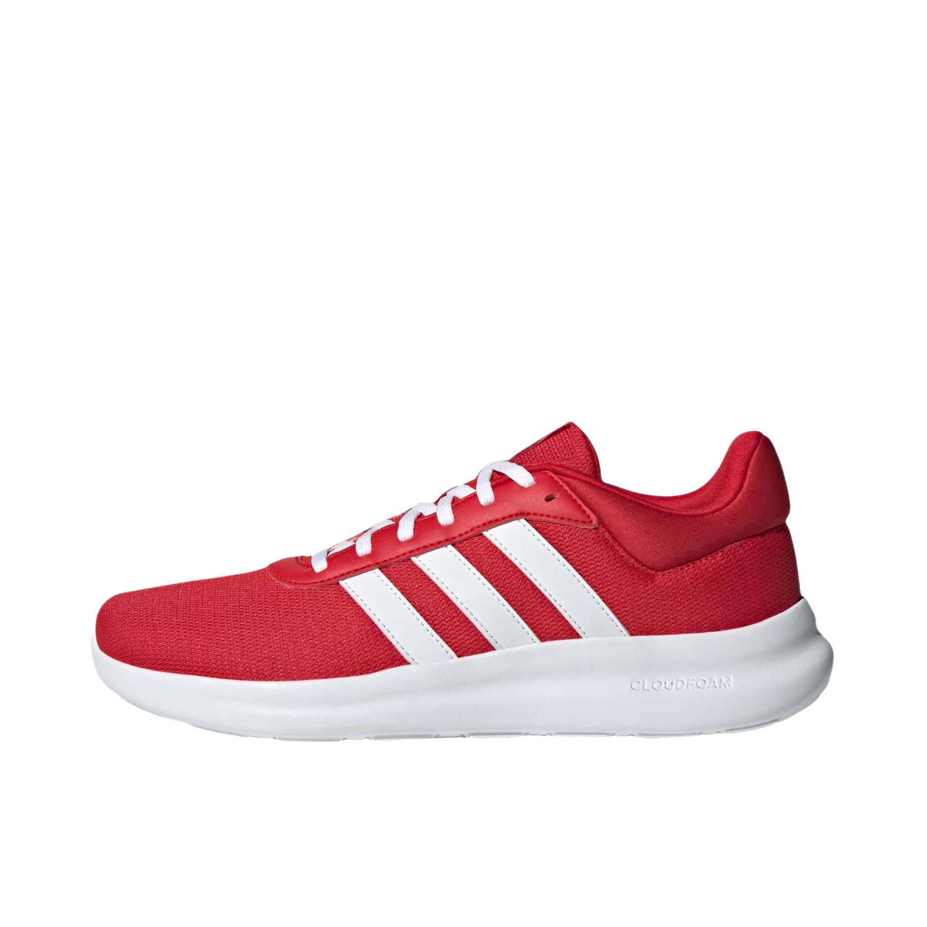推荐商品：adidas LITE RACER 4.0 跑鞋 防滑耐磨舒适轻便低帮系带时尚百搭轻运动 红色/白色