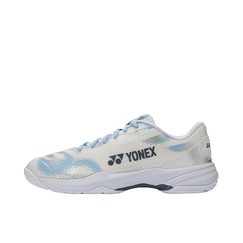 推荐商品：YONEX/尤尼克斯 SHBCA2WEX 羽毛球鞋 缓震透气防滑 加宽/白色/浅蓝色