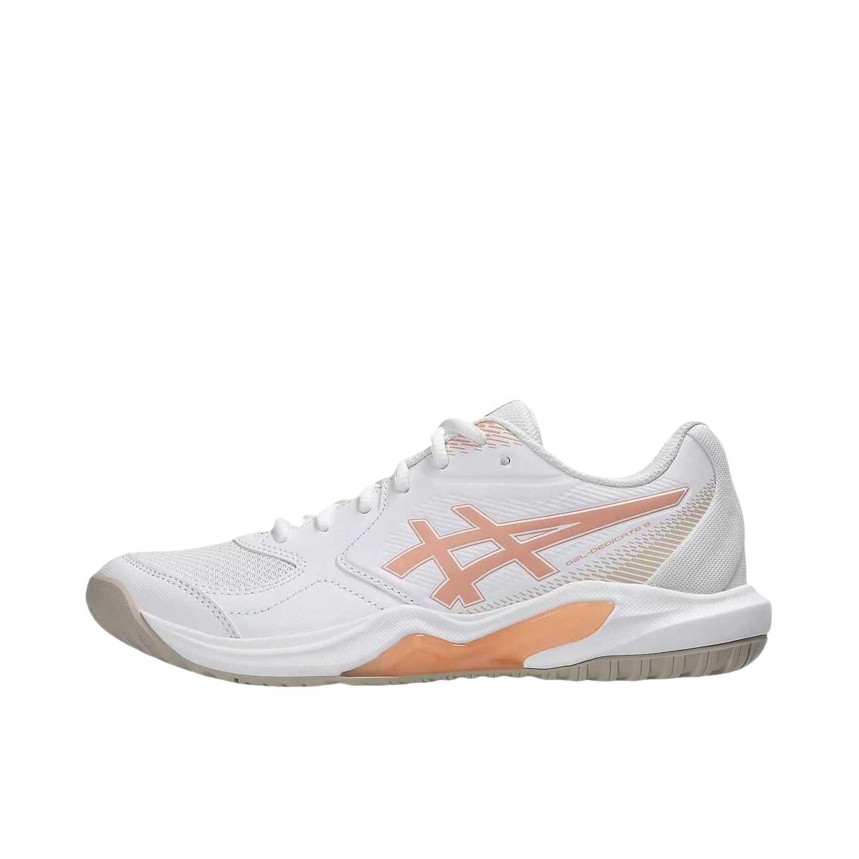 推荐商品：Asics/亚瑟士 GEL-DEDICATE 9 网球鞋 稳定透气防滑 宽版/女款/白瓜/哈密瓜