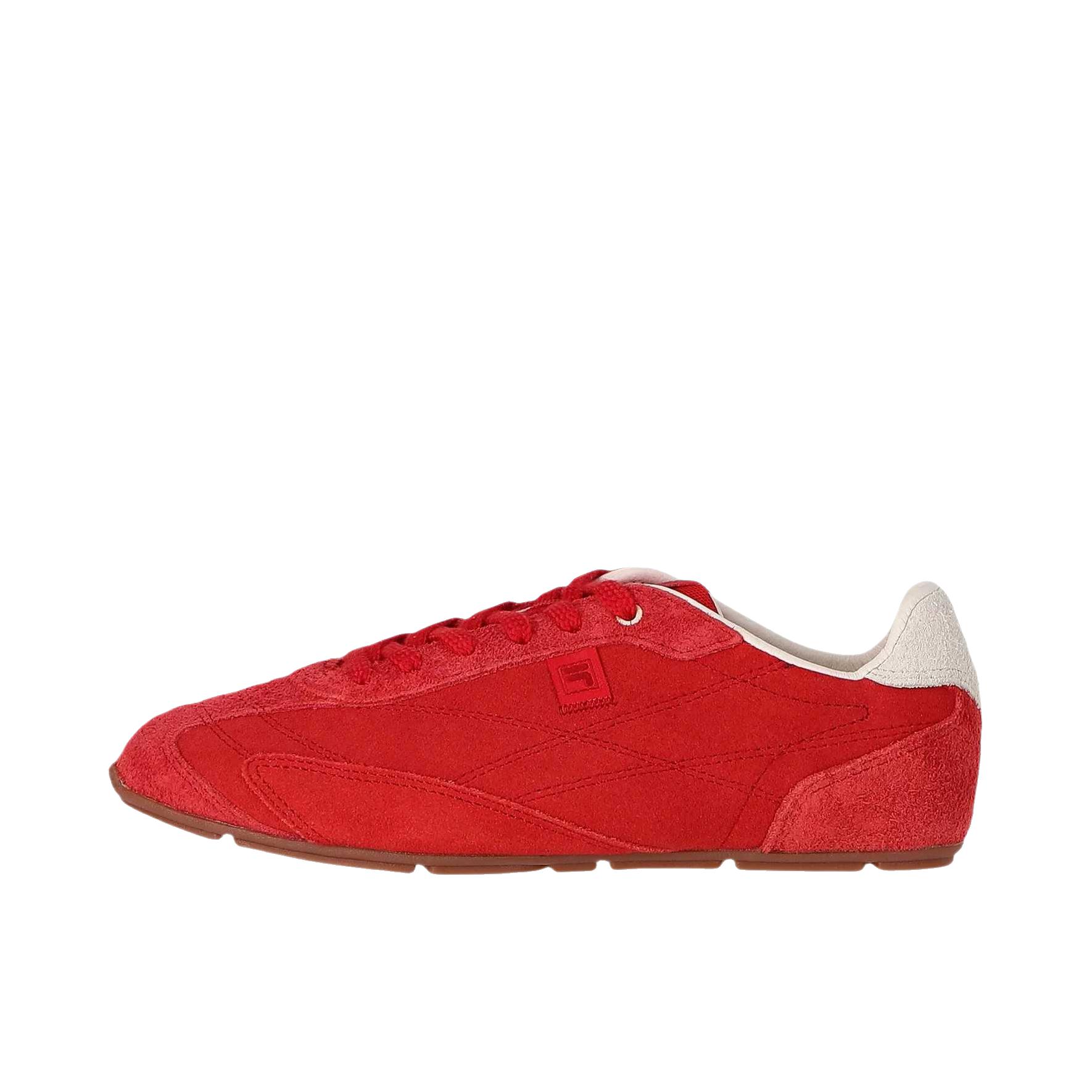 推荐商品：FILA/斐乐 Ritmo Slick LX 运动休闲鞋 百搭平跟系带橡胶 红色/白色/棕色