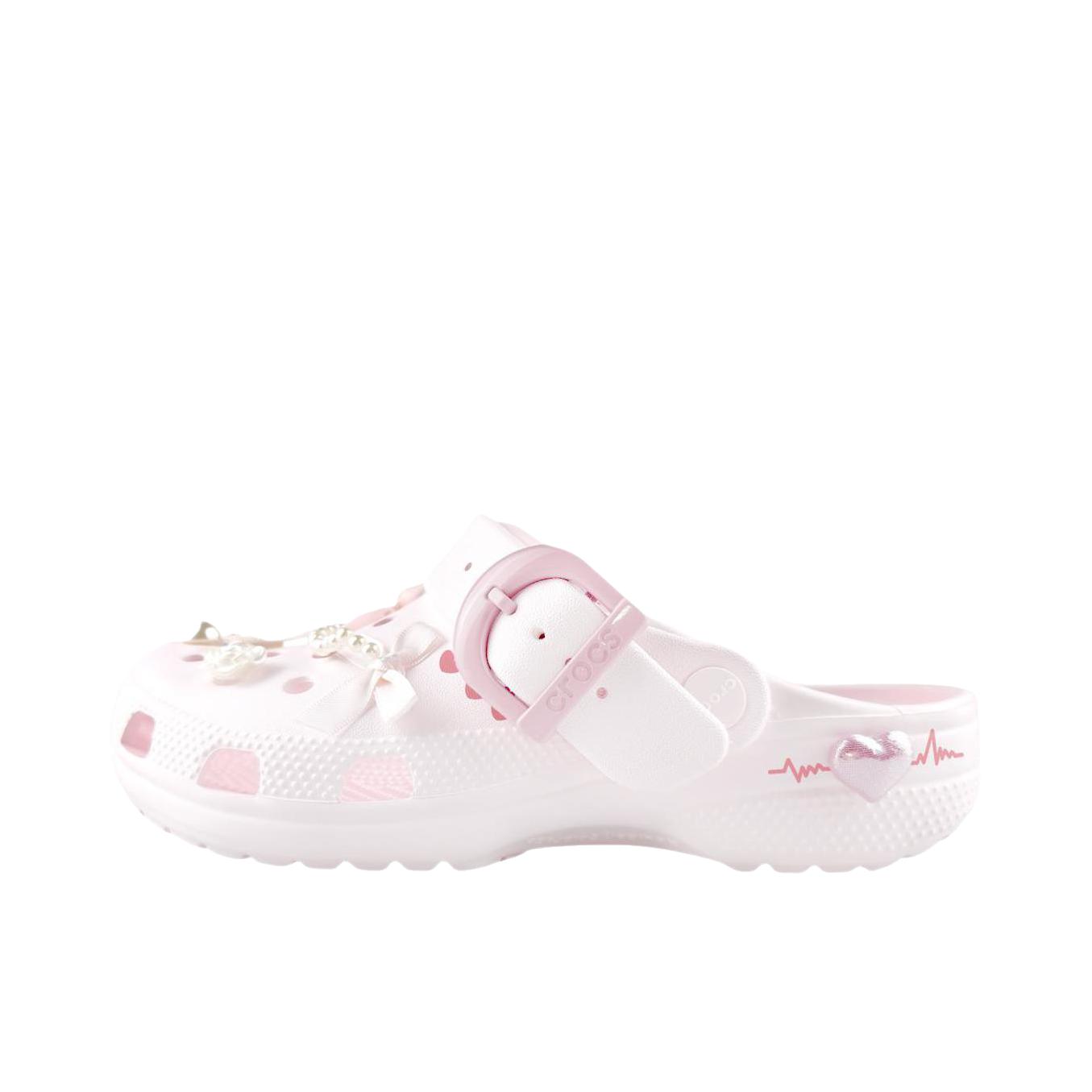 推荐商品：定制款 Crocs/卡骆驰 凉鞋 透气 女款/白色/粉色