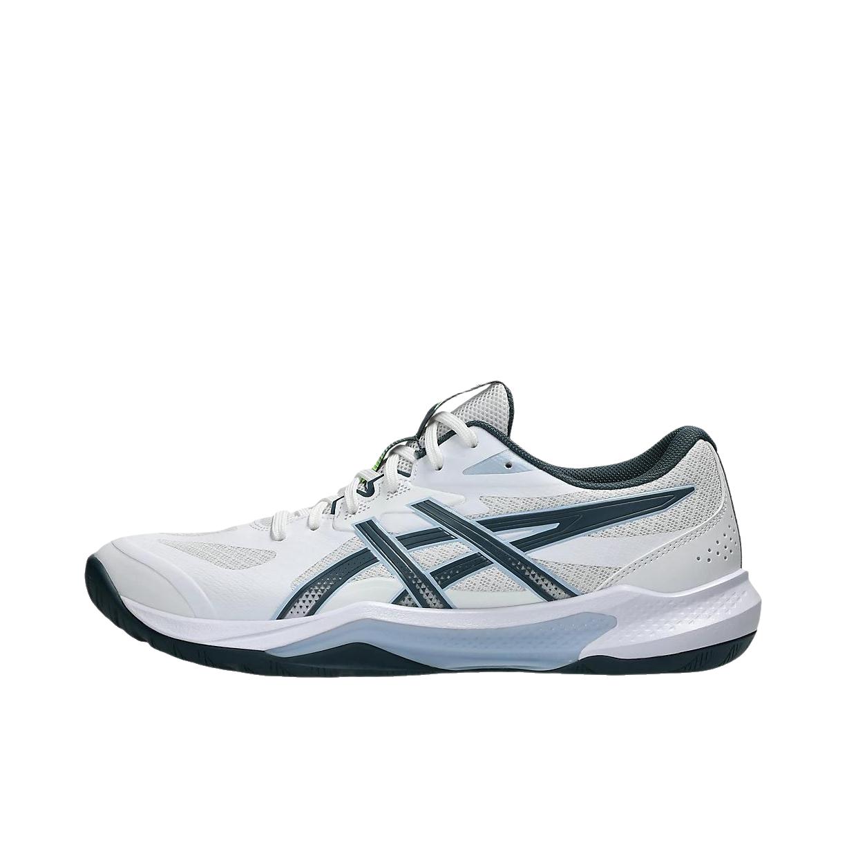 推荐商品：Asics/亚瑟士 GEL-TACTIC 13 网球鞋 简约低帮平跟系带 白色/原靛蓝