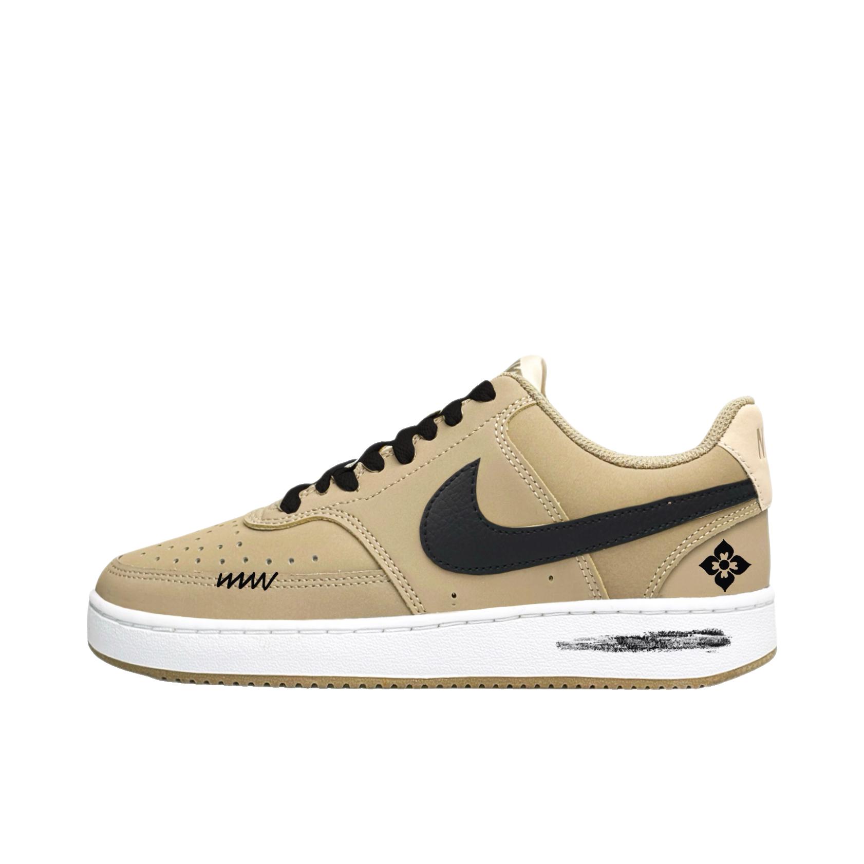 推荐商品：【定制球鞋】 Nike Court Vision 1 板鞋 防水美式简约防滑减震复古 宝相之花