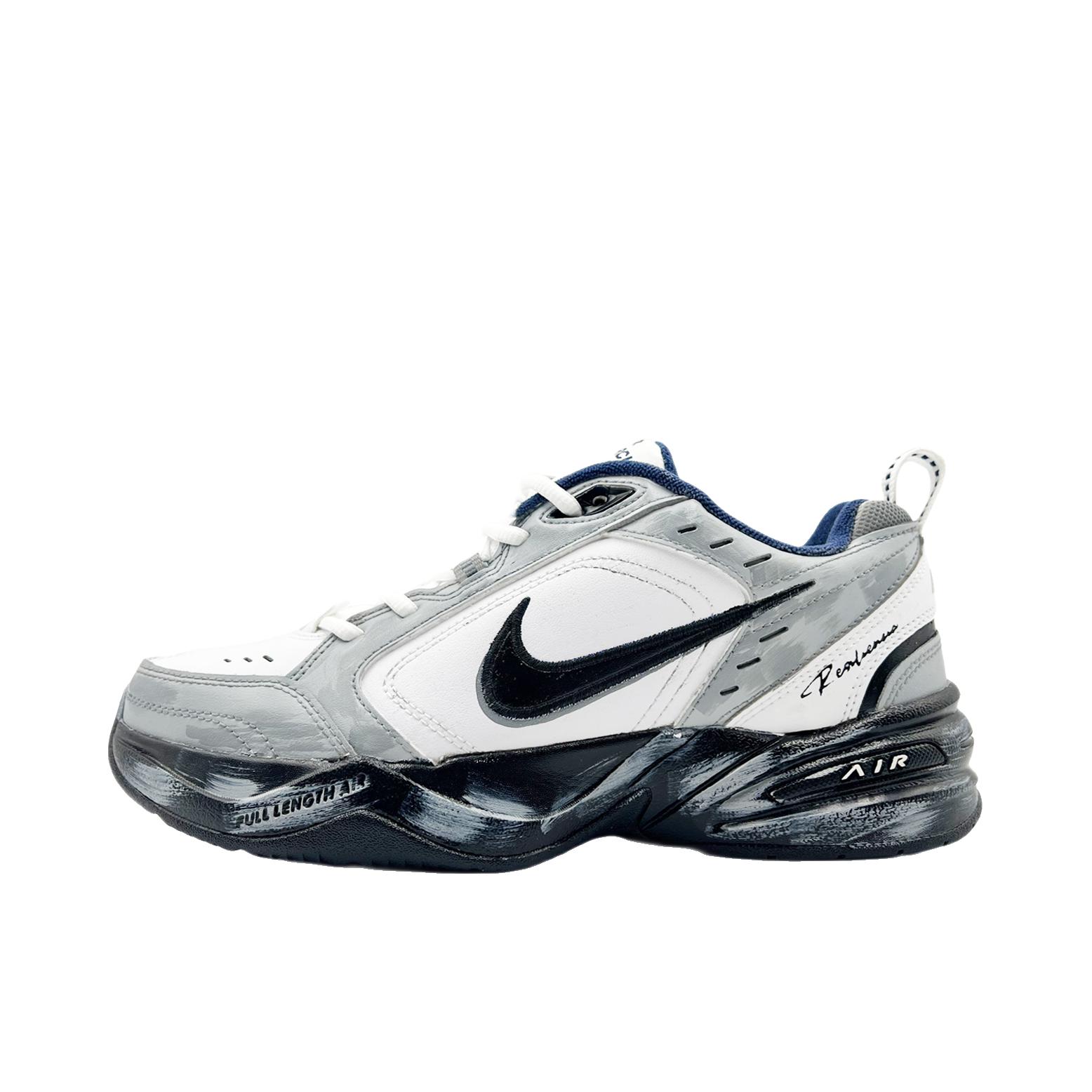 推荐商品：【定制球鞋】 Nike Air Monarch IV 运动休闲鞋 轻便支撑防滑耐磨缓震减震时尚复古百搭潮流防水 月球灰影