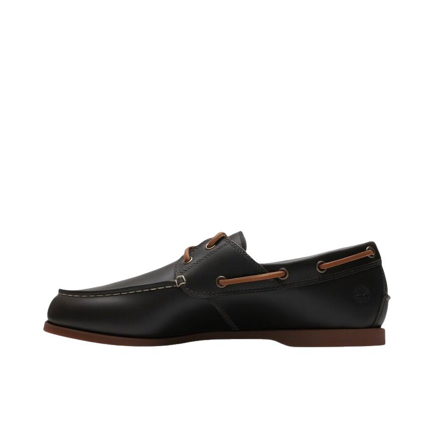 推荐商品：Timberland/添柏岚 Classic leather boat 舒适防滑 皮鞋 22896196 钢琴黑