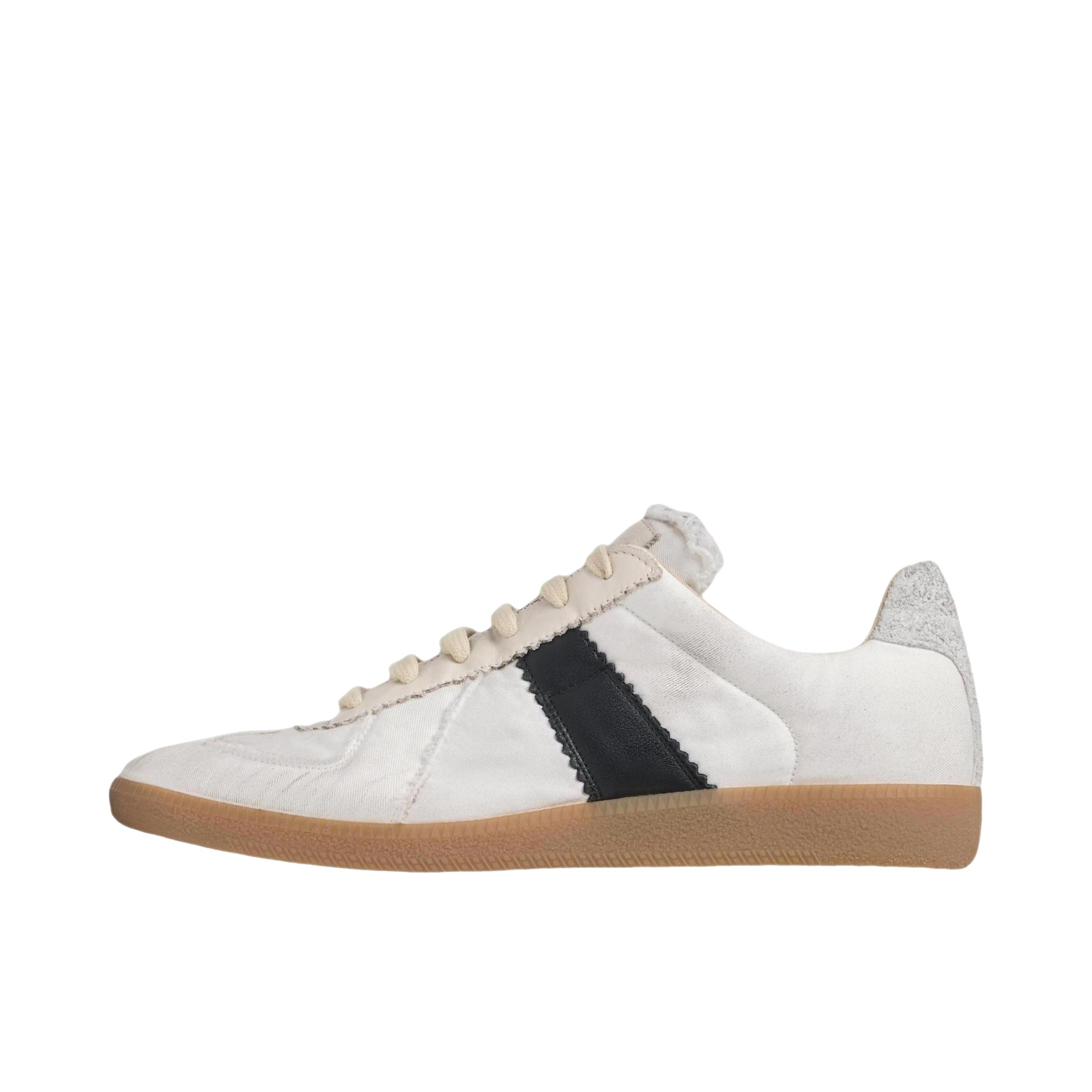 推荐商品：Maison Margiela 梅森·马吉拉 Replica 板鞋 德训鞋 时尚复古简约圆头牛皮拼接 女款/奶白色/米色 