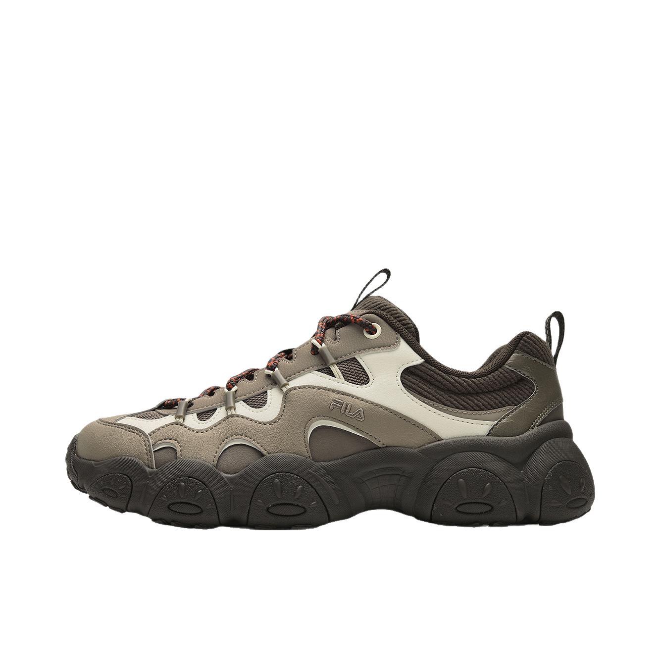 推荐商品：FILA/斐乐 猫爪7代 老爹鞋 复古休闲增高低帮南方版包裹性加绒版减震轻便厚底鞋防滑 黄姜饼棕/淡灰黄