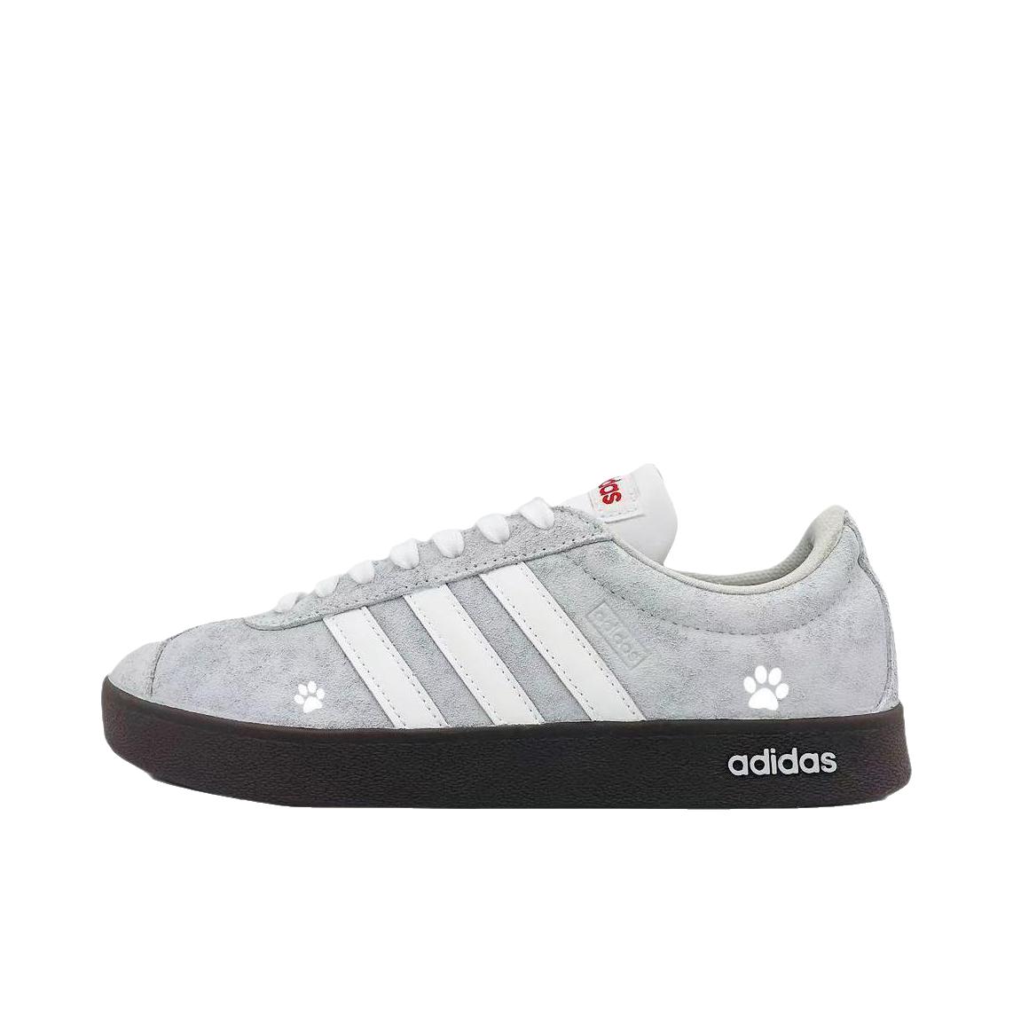 推荐商品：【定制球鞋】Adidas neo VL Court 2.0 德训鞋 板鞋 复古轻便耐磨芭蕾风甜美文艺抗冲击性防水 灰灰狗爪