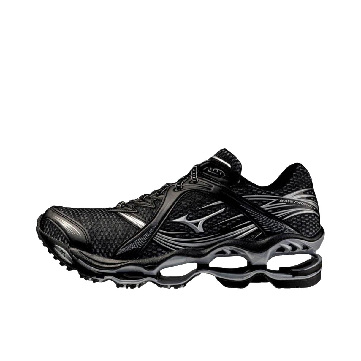 推荐商品：Mizuno/美津浓 Wave Prophecy 1 预言系列 跑鞋 机能缓震防滑耐磨 钢琴黑