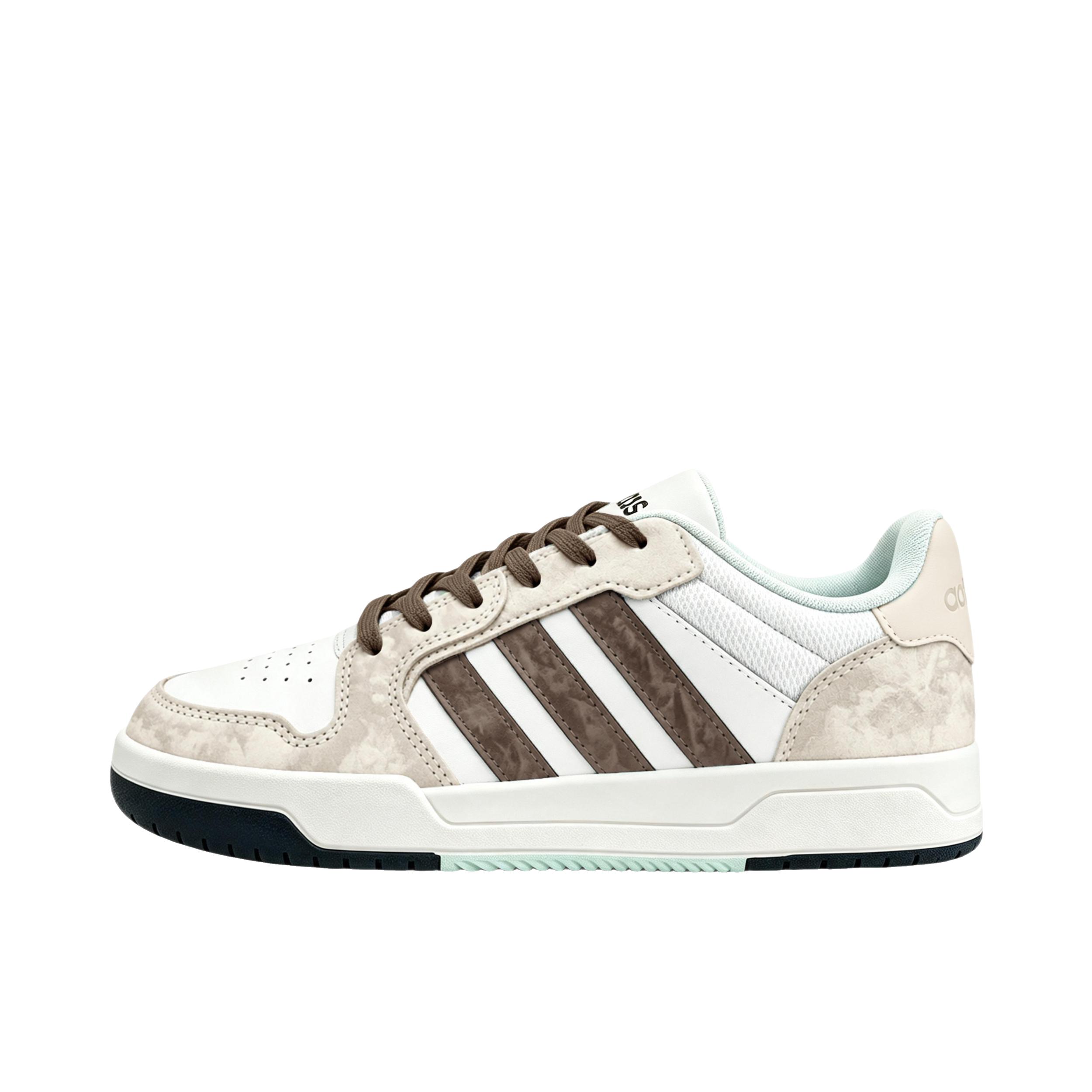 推荐商品：【定制球鞋】adidas neo Entrap 低帮 圆头 系带 防滑耐磨 百搭复古 简约时尚 板鞋 雾棕砚黑色