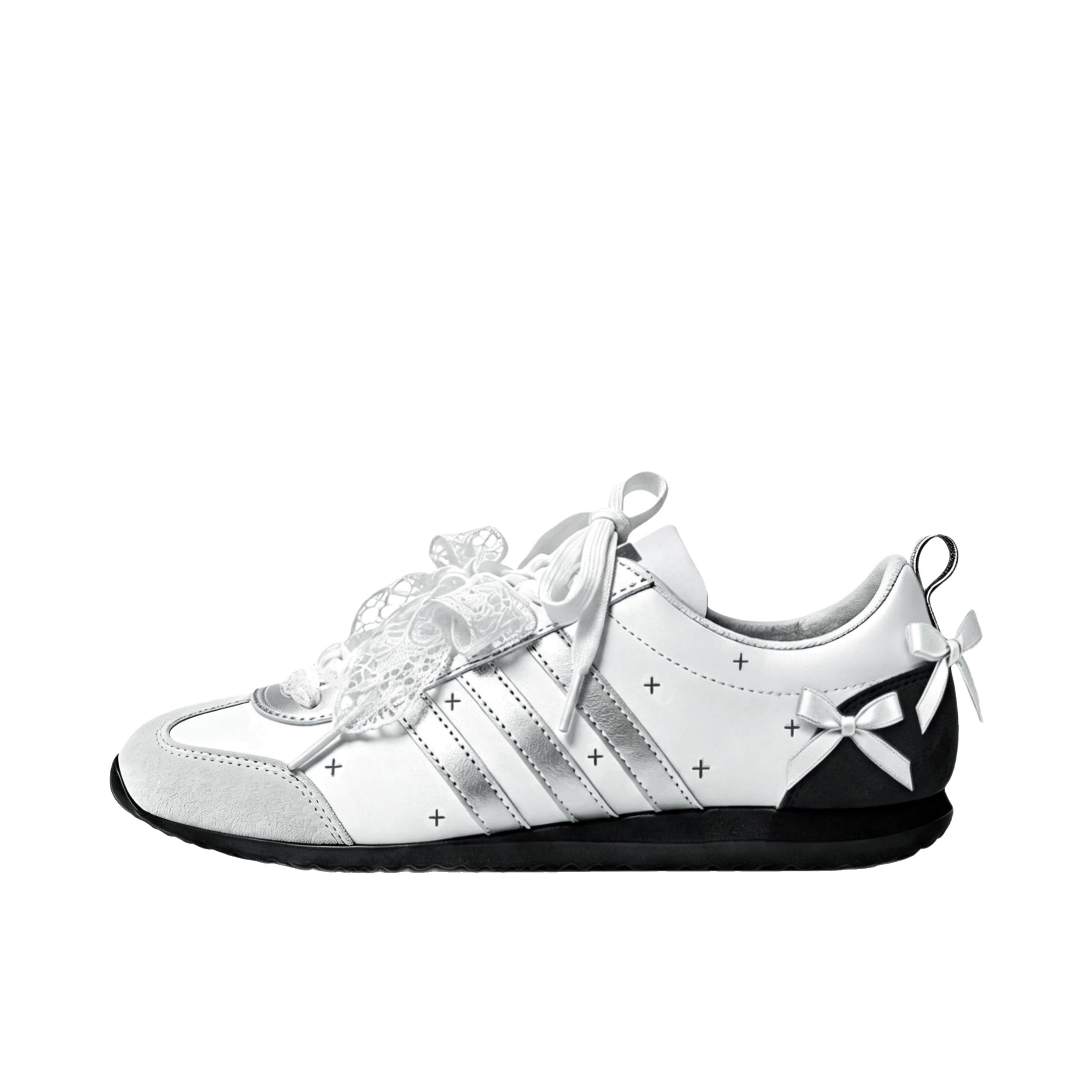 推荐商品：【定制球鞋 】 adidas VS JOG 2.0 运动休闲鞋 防滑耐磨甜酷舒适百搭复古潮流 新月芭蕾