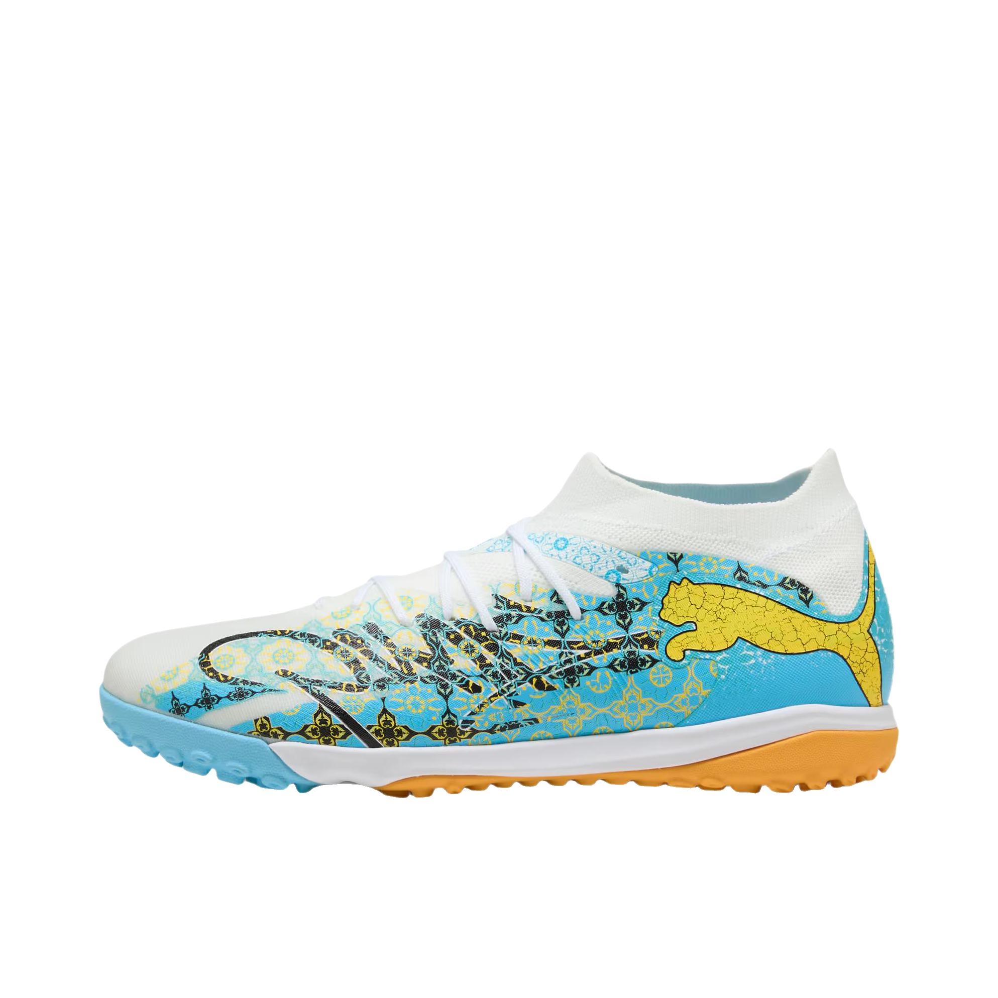推荐商品：Puma/彪马 Future 9 Match PLAYMAKER 足球鞋 柔软轻盈 白色/活力蓝/阳光溪流/浅水蓝