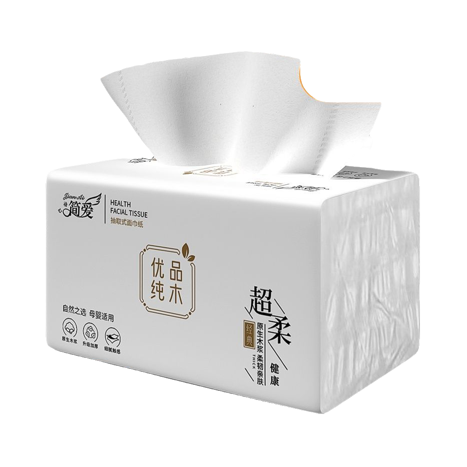 推荐商品：心动简爱 优选原木系列 175*145mm 抽纸