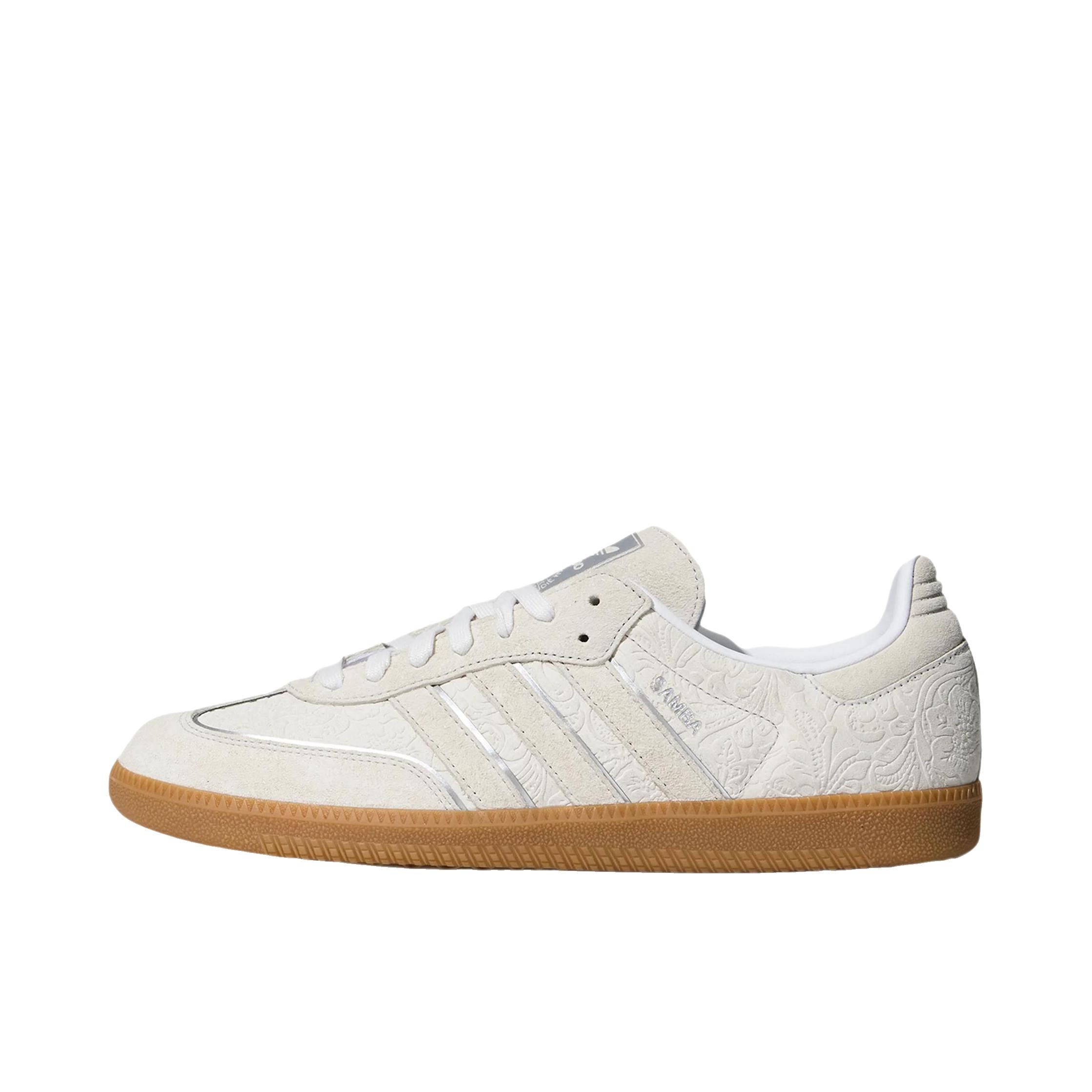 推荐商品：adidas Originals Samba OG T头鞋 板鞋 经典复古舒适百搭耐磨合成革圆头薄底贴合 水晶白/金属银