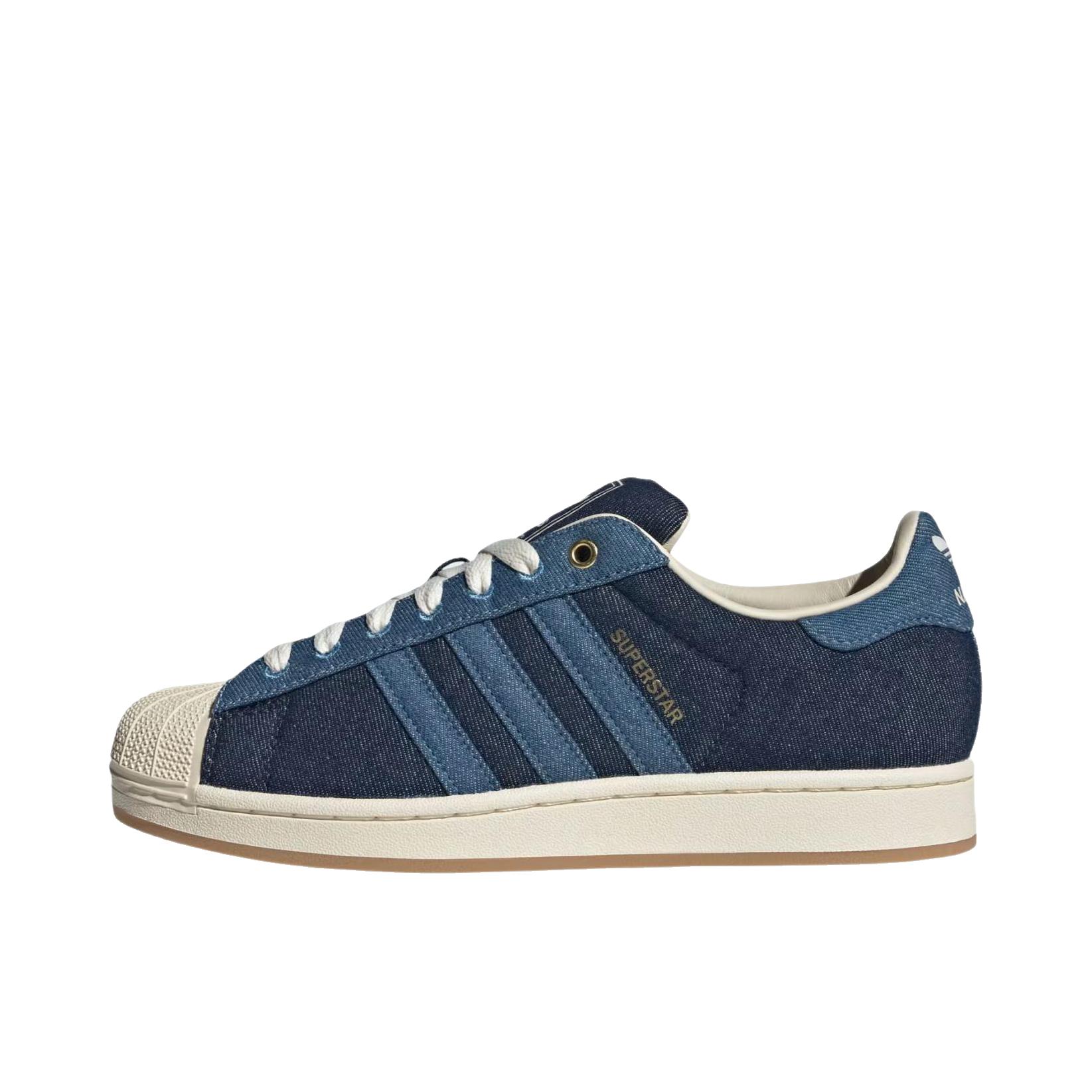 推荐商品：adidas Originals Superstar 2 板鞋 复古防滑耐磨贝壳头贴合圆头支撑 蓝色牛仔布/靛蓝色牛仔布/米白色