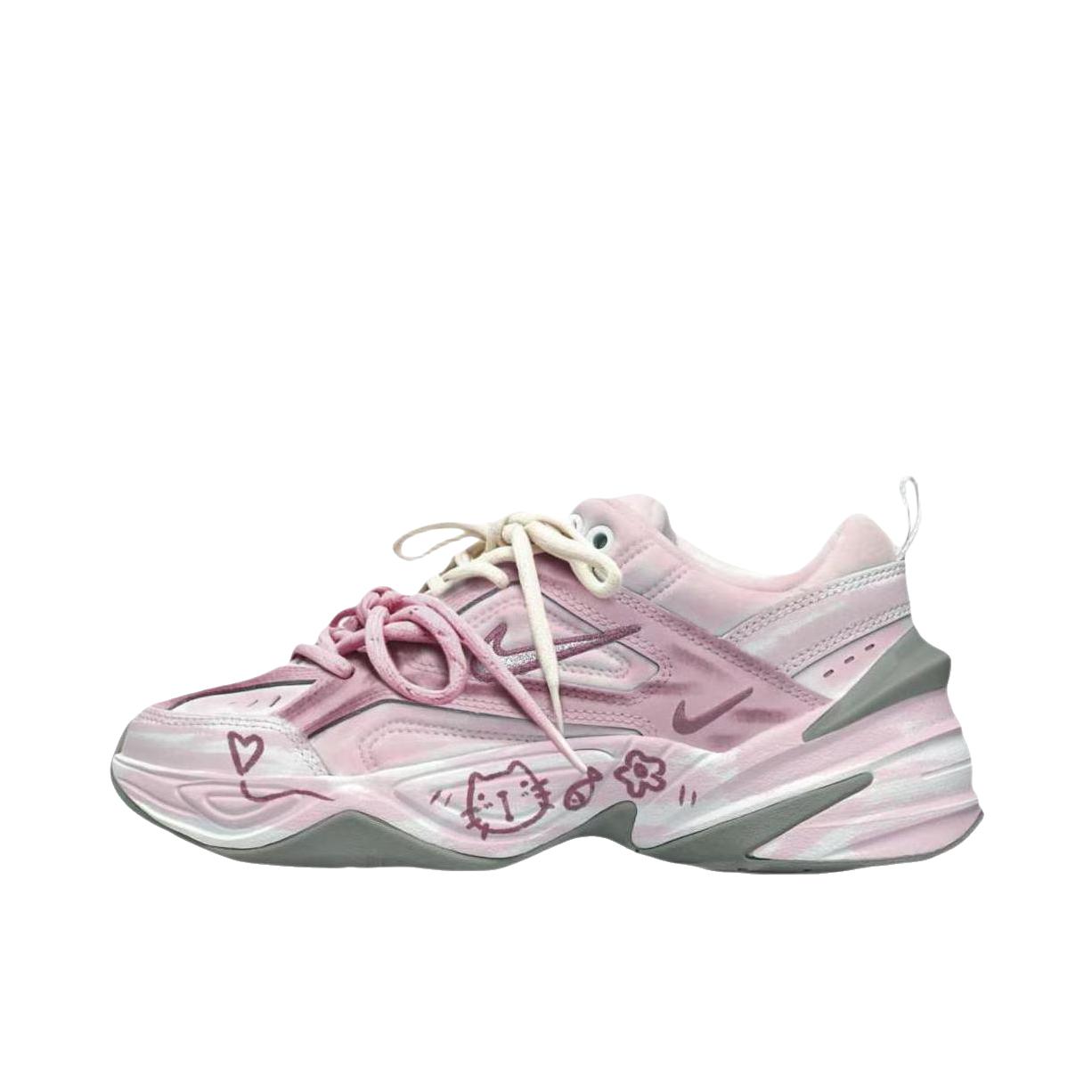 推荐商品：定制款 Nike M2K Tekno 老爹鞋 织物百搭复古减震 女款/粉色/红色