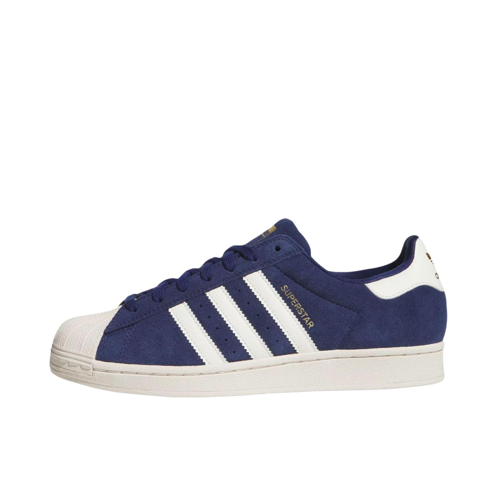 推荐商品：adidas Originals SUPERSTAR ADV 板鞋 橡胶厚底圆头 深蓝色/粉色/白色/金色