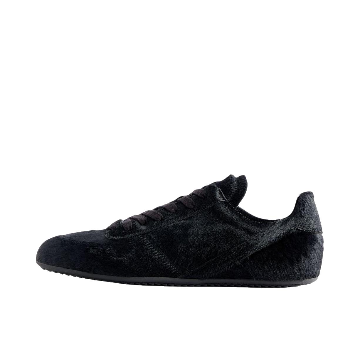 推荐商品：Rick Owens/瑞克·欧文斯 运动休闲鞋 小牛皮圆头系带 黑色