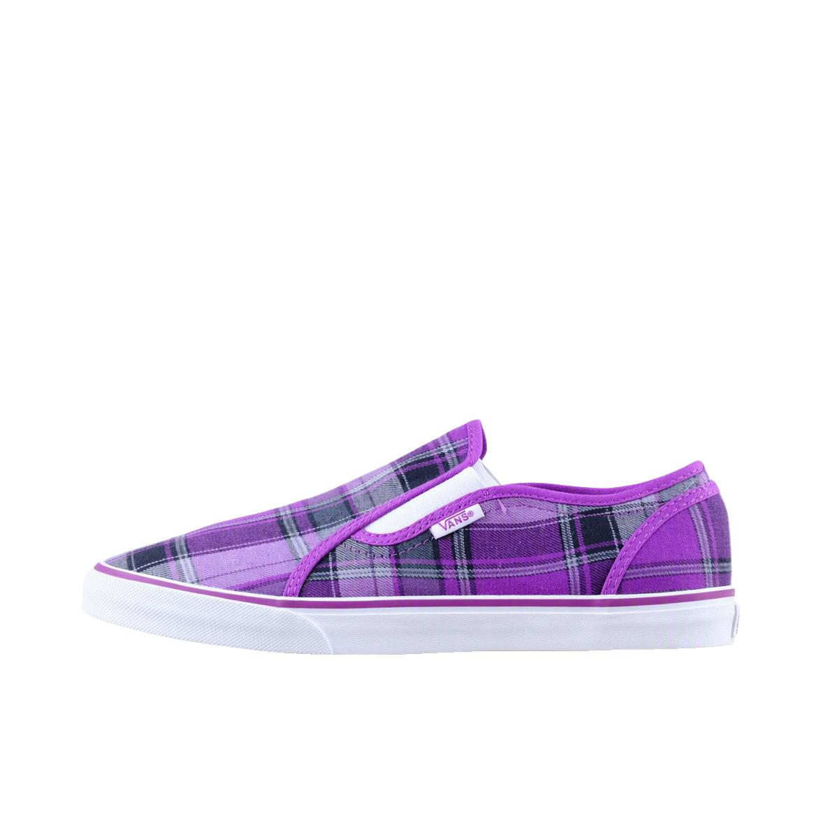 推荐商品：Vans/范斯 帆布鞋 一脚蹬圆头防滑 女款/紫色