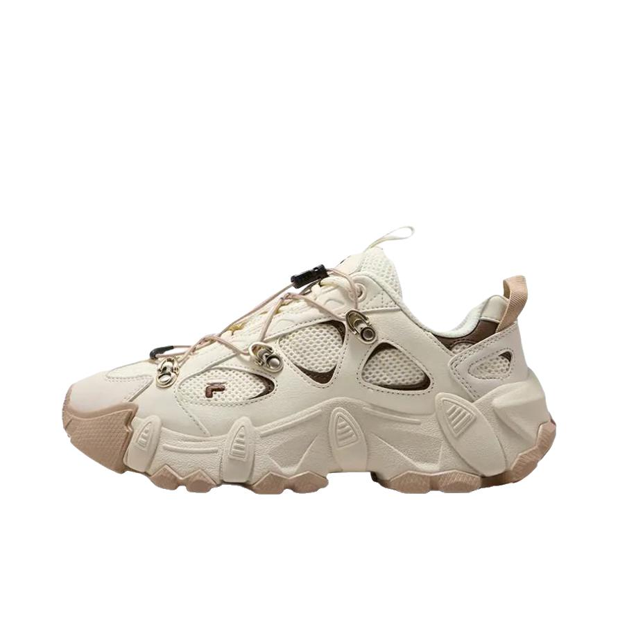 推荐商品：FILA/斐乐 EXOCET山脉鞋 登山鞋 户外鞋 舒适百搭防滑耐磨 网面/女款/古白色/咖啡色