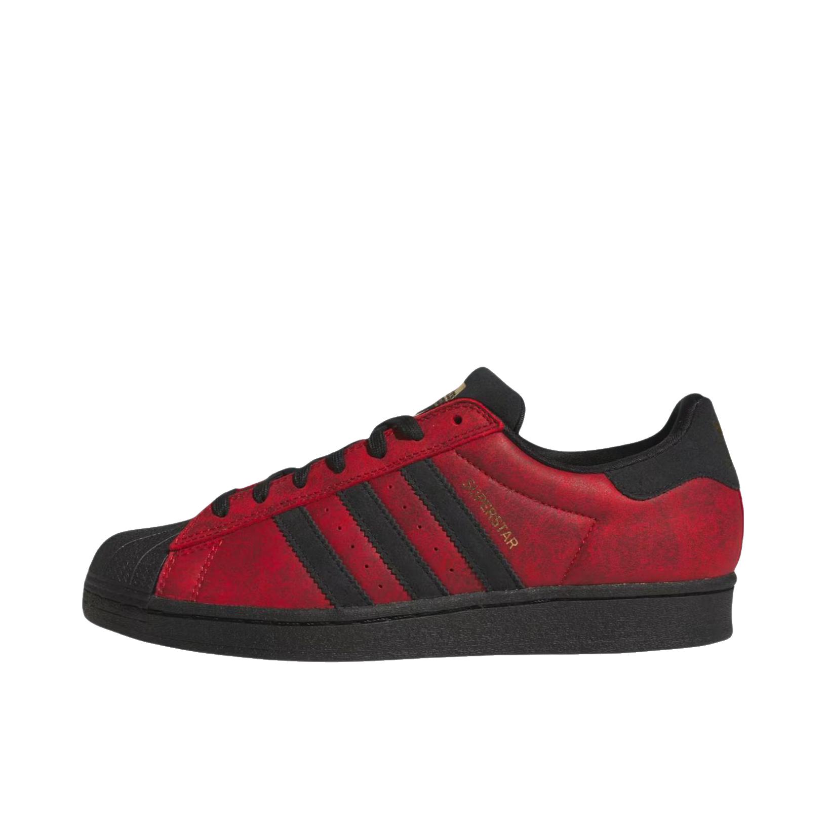 推荐商品：adidas Originals SUPERSTAR ADV 板鞋 橡胶厚底圆头 亮丽猩红/核心黑/金色金属