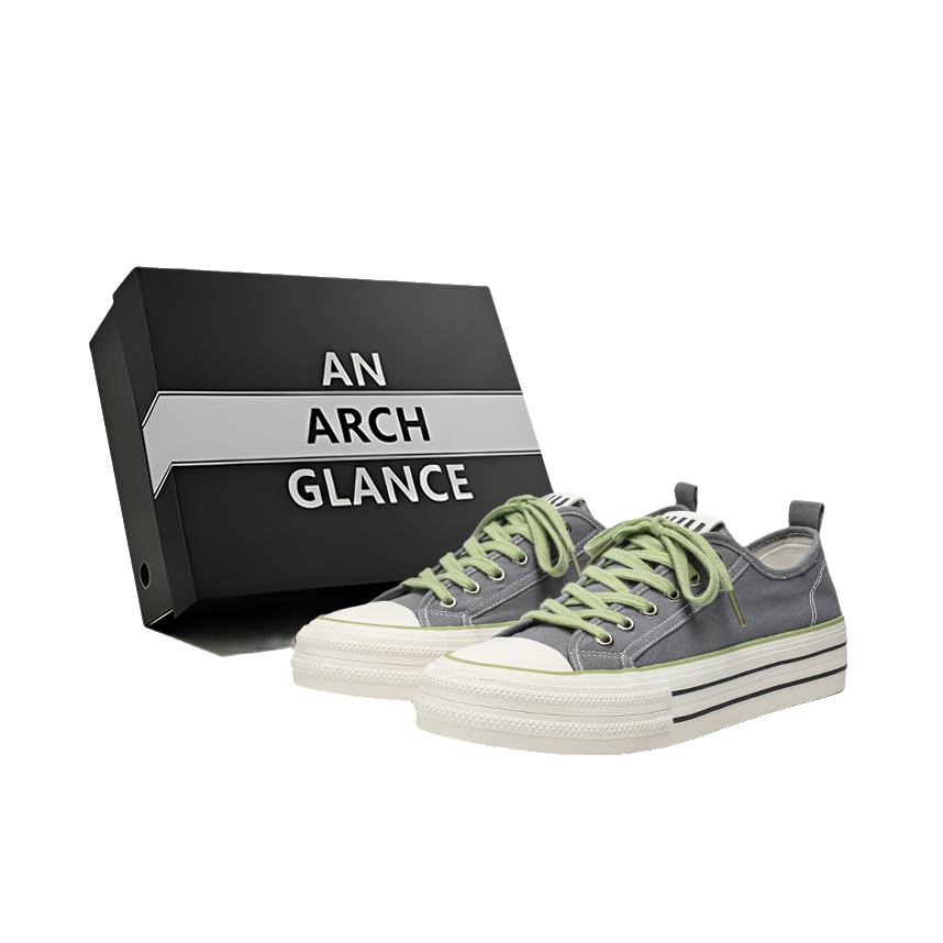 推荐商品：AN ARCH GLANCE 帆布鞋 复古舒适百搭耐磨 AN-8169 国内/亚太版本/礼盒款/灰色