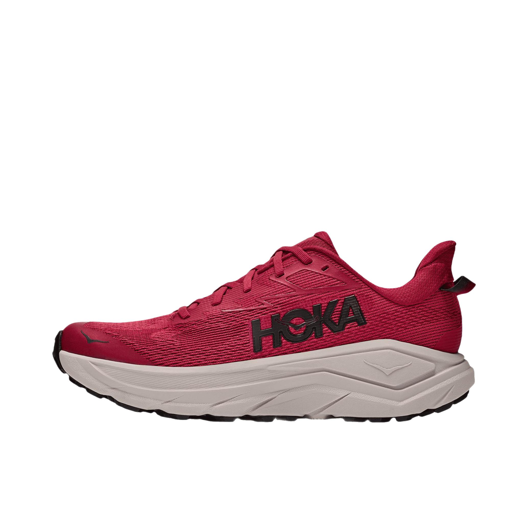 推荐商品：HOKA ONE ONE CHALLENGER 挑战者8 跑鞋 全地形户外公路抓地 红色 