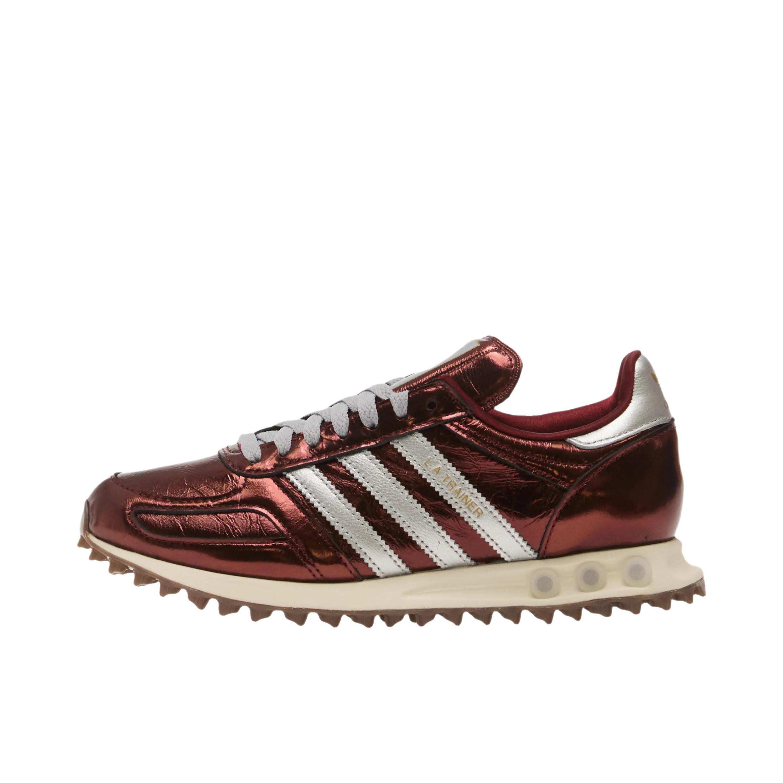 推荐商品：adidas LA Trainer 防滑耐磨 轻便舒适 透气 运动休闲鞋 女款/红色