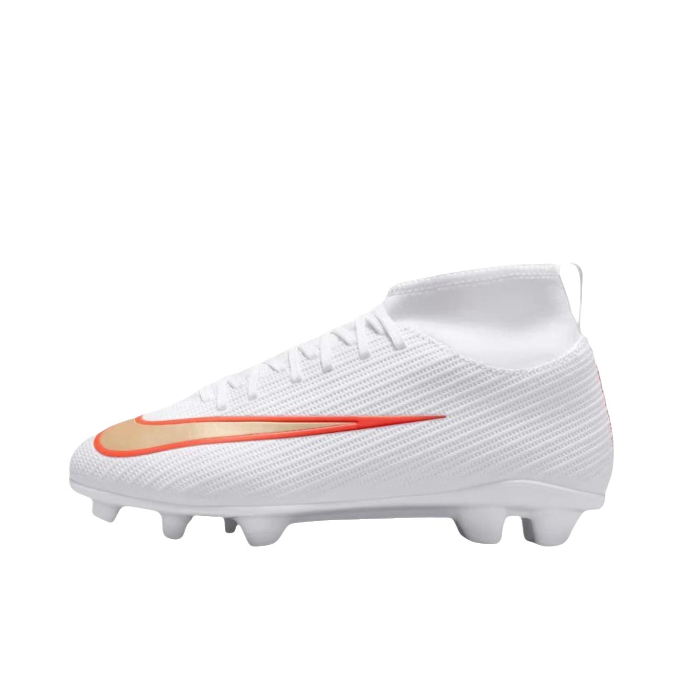 推荐商品：Nike Mercurial Superfly 11 Club MG 足球鞋 中端胶质短钉人工草场 GS款/白色/亮深红色/模糊