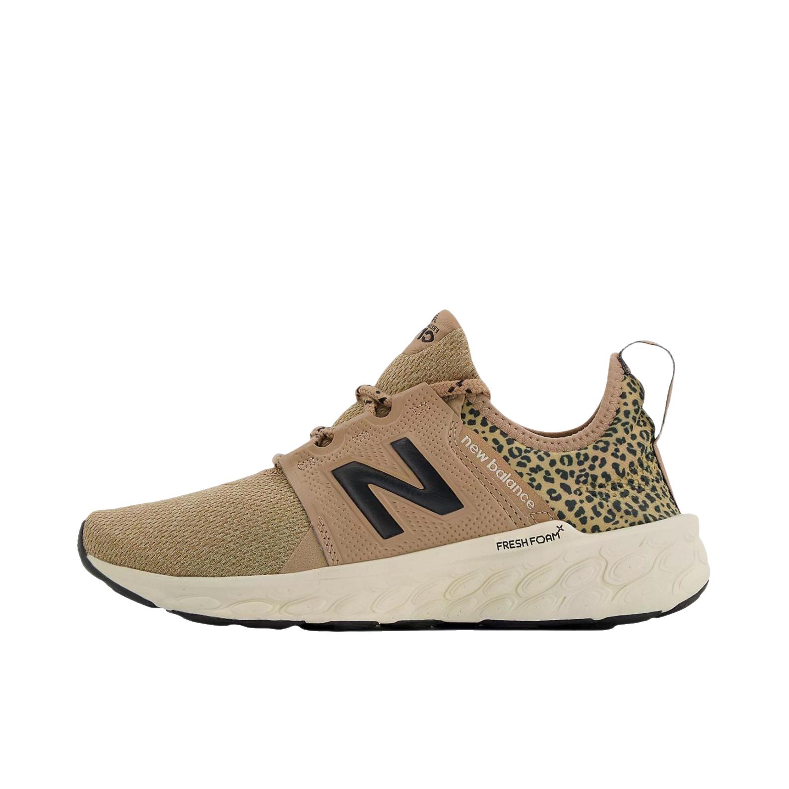 推荐商品：New Balance Fresh Foam X Cruz Artisan V3 减震 耐磨 系带 圆头 跑鞋 B宽/女款/棕色 