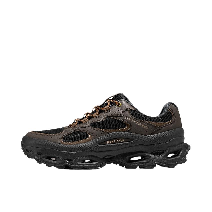 推荐商品：Skechers/斯凯奇 MAX CUSHION 徒步鞋 户外鞋 舒适减震防滑 棕色/黑色