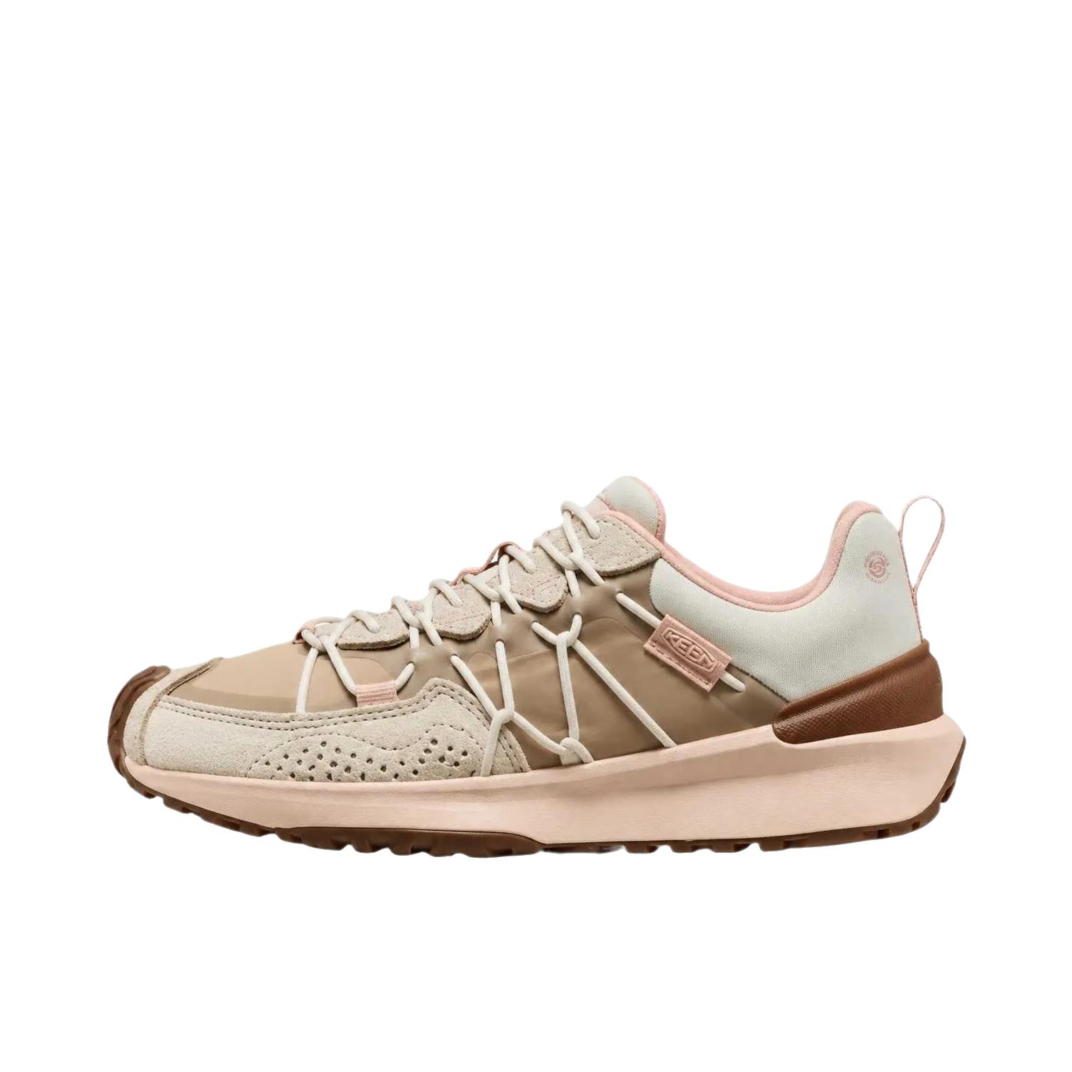 推荐商品：KEEN/科恩 UNEEK Trekker 登山鞋 户外鞋 复古透气圆头 灰褐色/胭脂粉