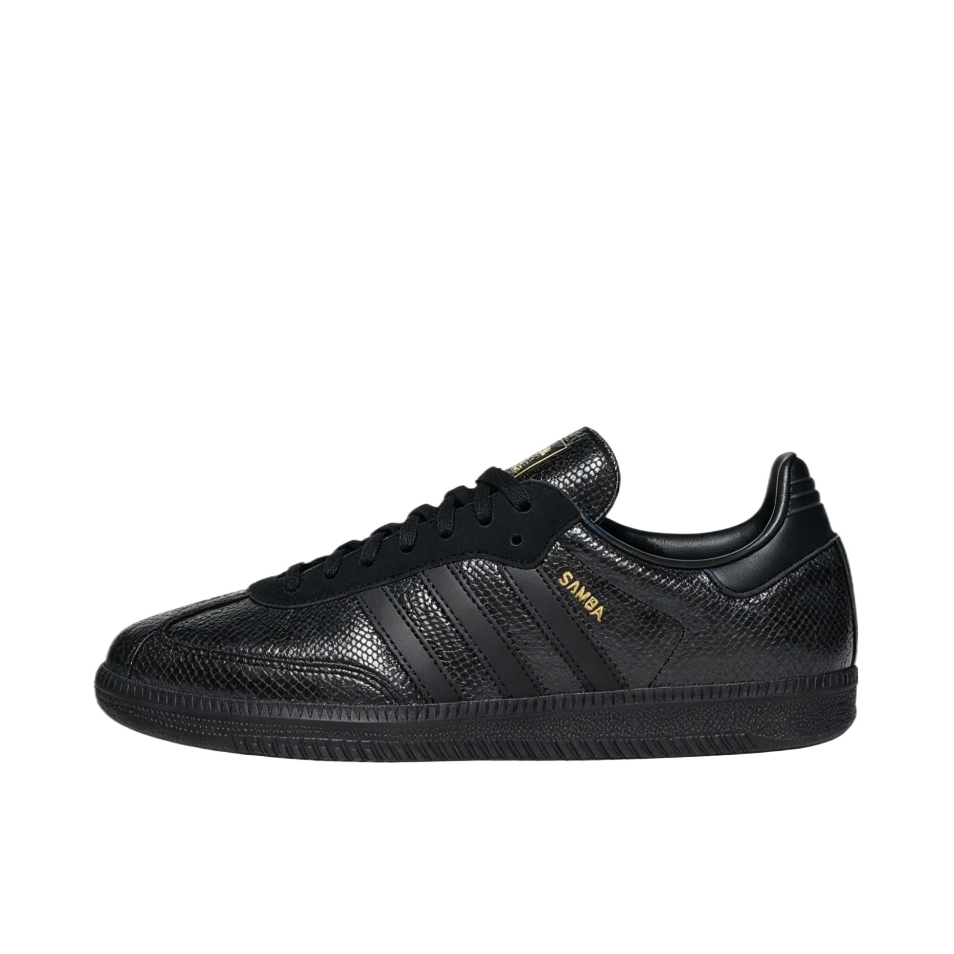 推荐商品：adidas Originals Samba OG T头鞋 板鞋 经典复古舒适百搭耐磨合成革圆头薄底贴合 核心黑/金色