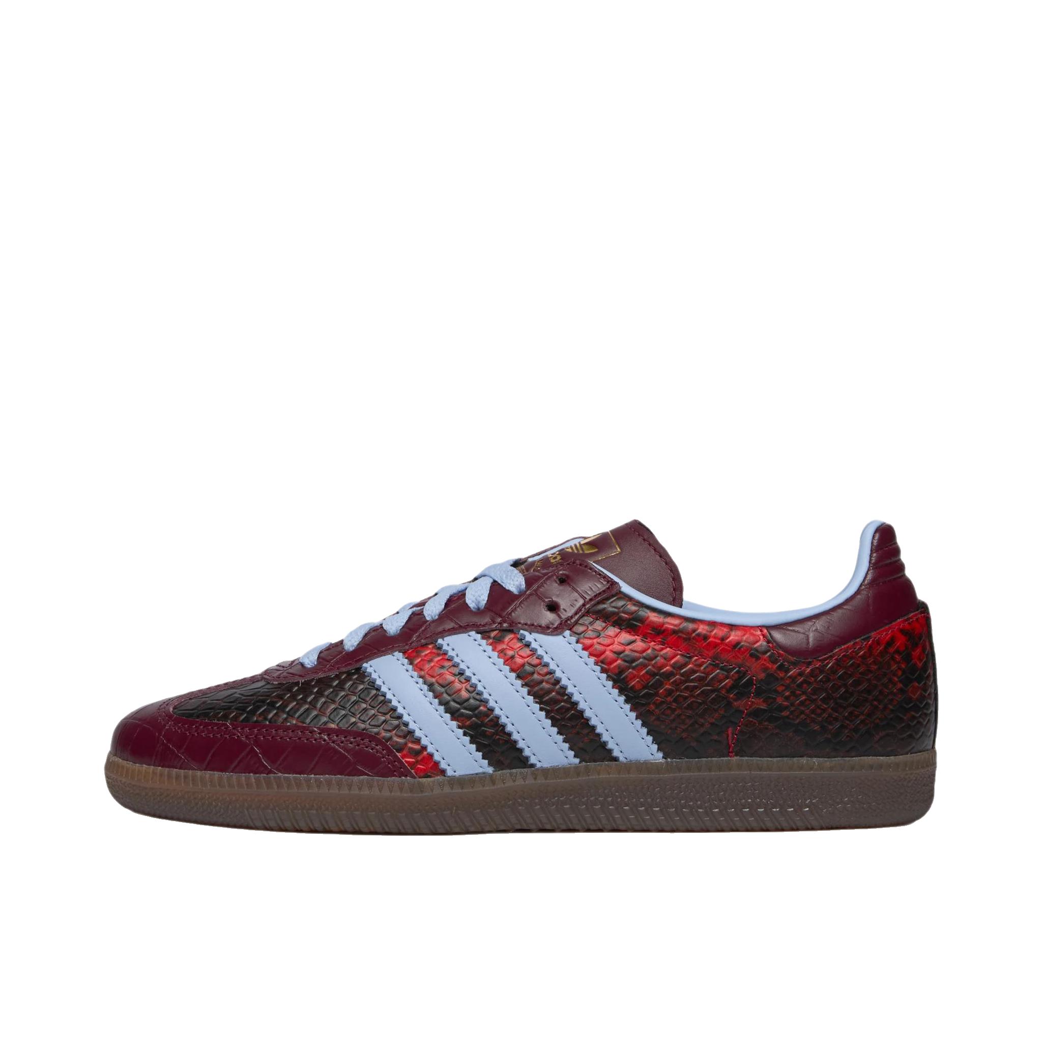 adidas Originals Samba OG T头鞋 板鞋 经典复古舒适百搭耐磨合成革圆头薄底贴合 酒红色/白色