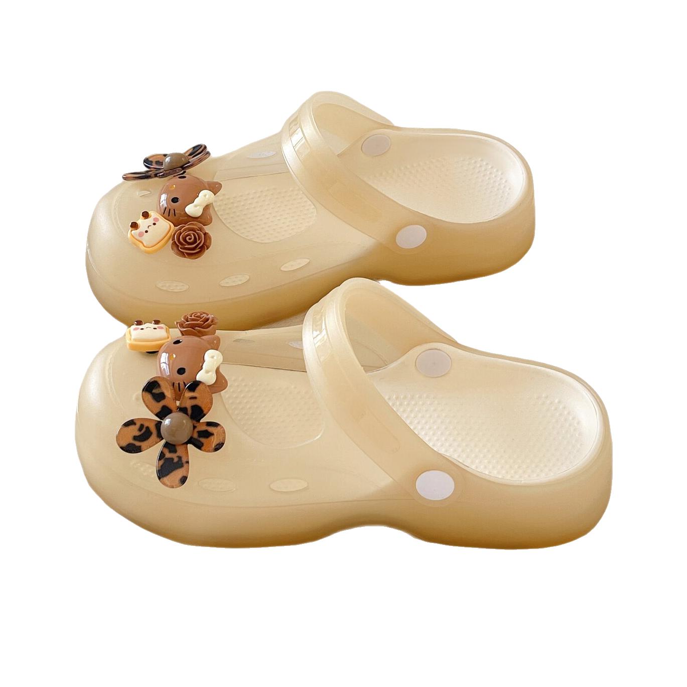 推荐商品：QIAOHUI/俏绘 凉鞋 厚底可爱 YUN04465587410041644 包头/镂空/女款/米色