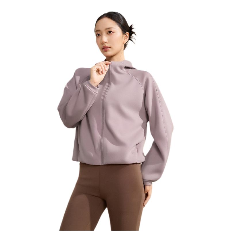 361°/361度 2026AW 开衫针织连帽长袖卫衣 女装 662634610 木玫瑰