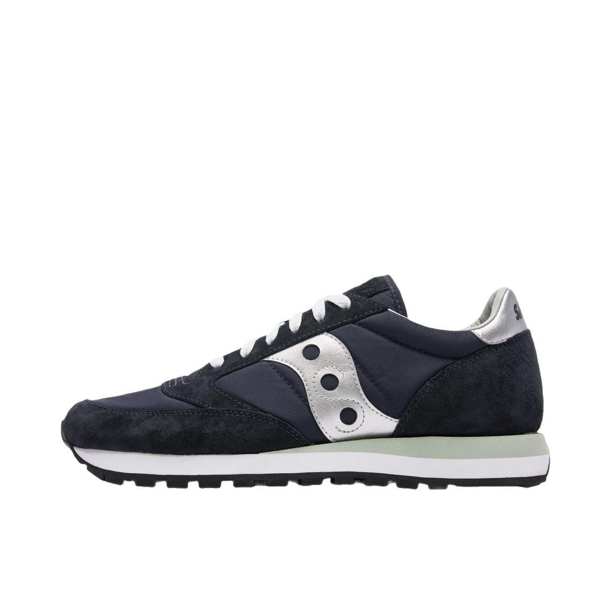 推荐商品：Saucony/索康尼 Jazz Original 爵士 减震回弹 舒适透气 防滑耐磨 合成革 支撑 复古简约 织物 低帮 跑鞋 深兰色