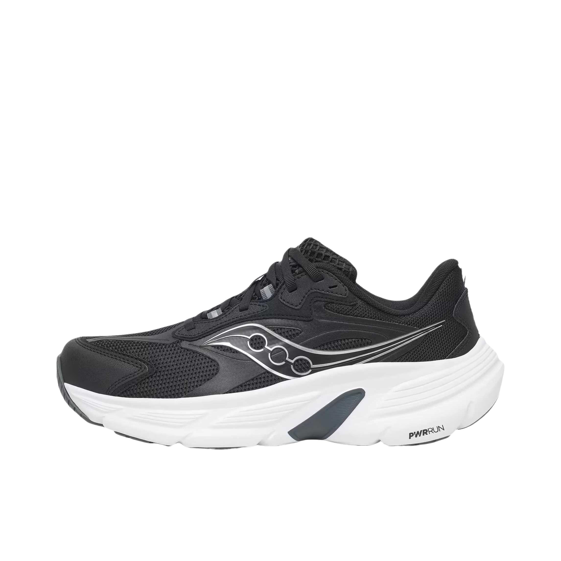 推荐商品：Saucony/索康尼 Procyon Max 跑鞋 缓震支撑防滑 深黑色/奶白色
