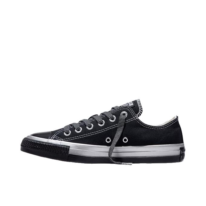 推荐商品：Converse/匡威 Chuck Taylor All Star 帆布鞋 常青款轻便防滑耐磨百搭复古圆头减震贴合高帮 纯白色/暗黑色