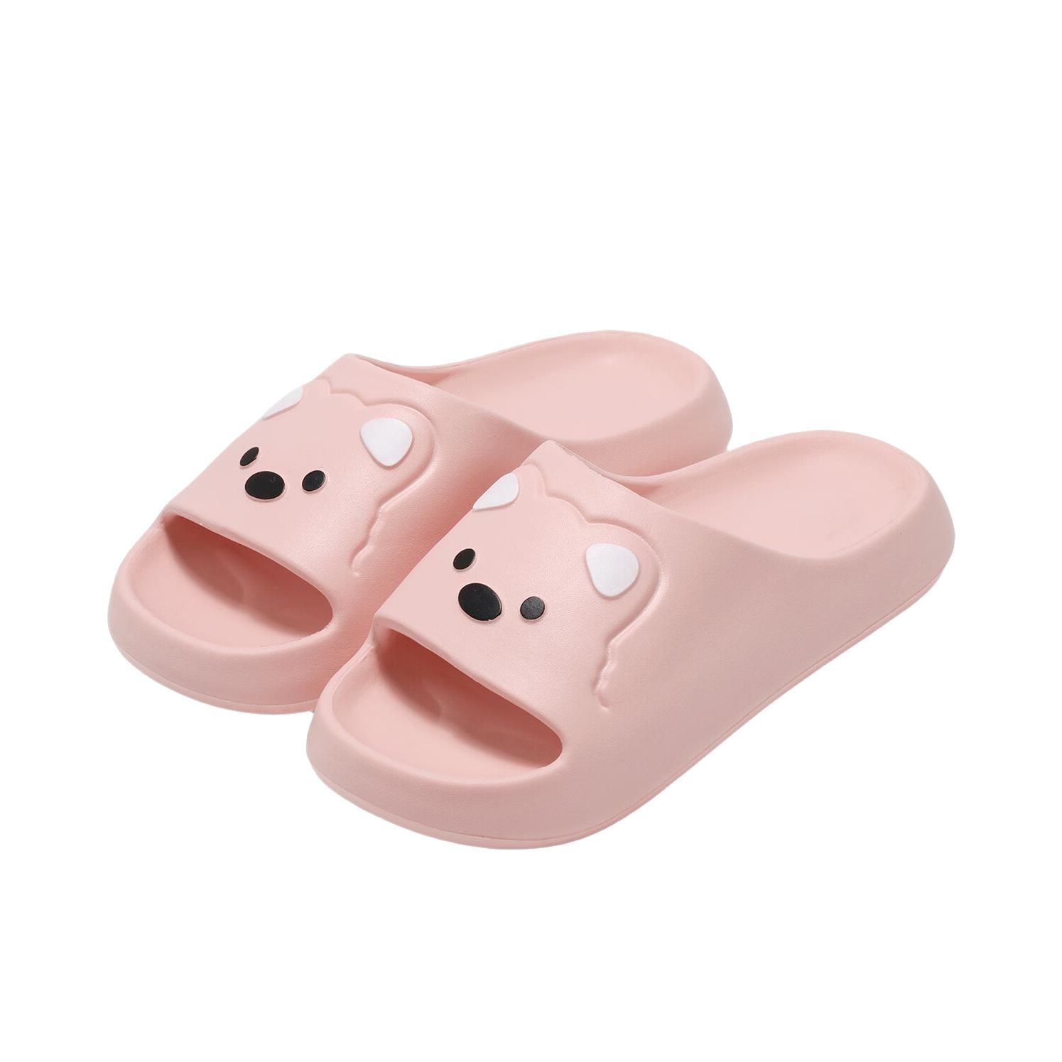 推荐商品：MINISO/名创优品 拖鞋 可爱软底防滑 MNSF1141 奶萌小狗/石英粉色