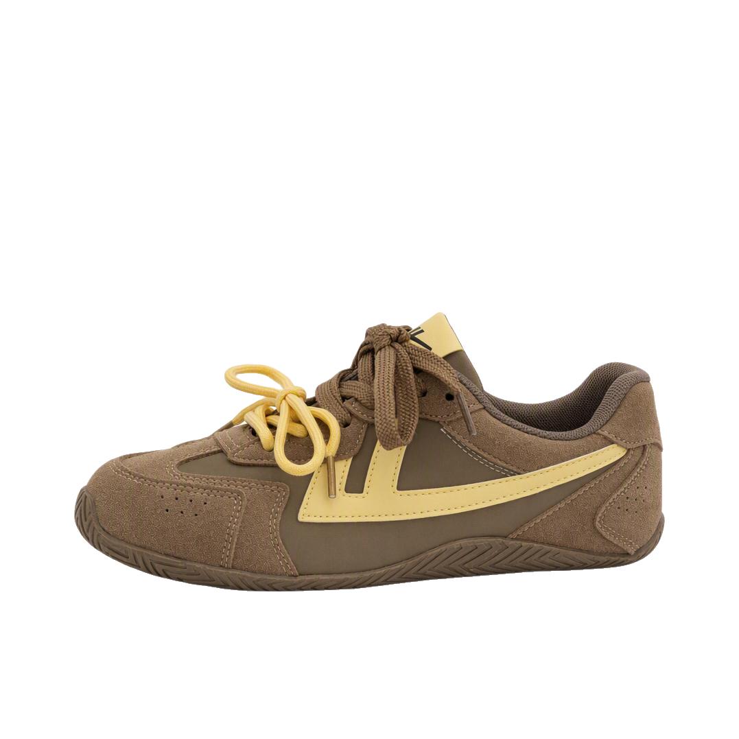 推荐商品：回力 运动休闲鞋 复古百搭软底 ST-WXY-R381T-W1 女款/棕色/黄色