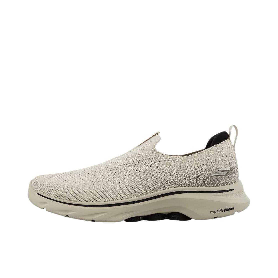 推荐商品：Skechers/斯凯奇 Go Walk 7 回弹缓震 网面透气 一脚蹬 运动休闲鞋 米色/白色