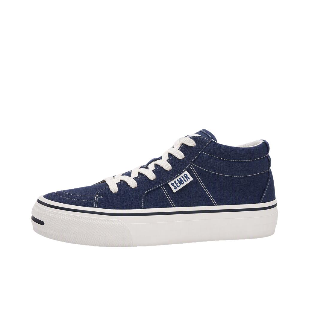 推荐商品：Semir/森马 帆布鞋 百搭休闲厚底 STH253061 深蓝色