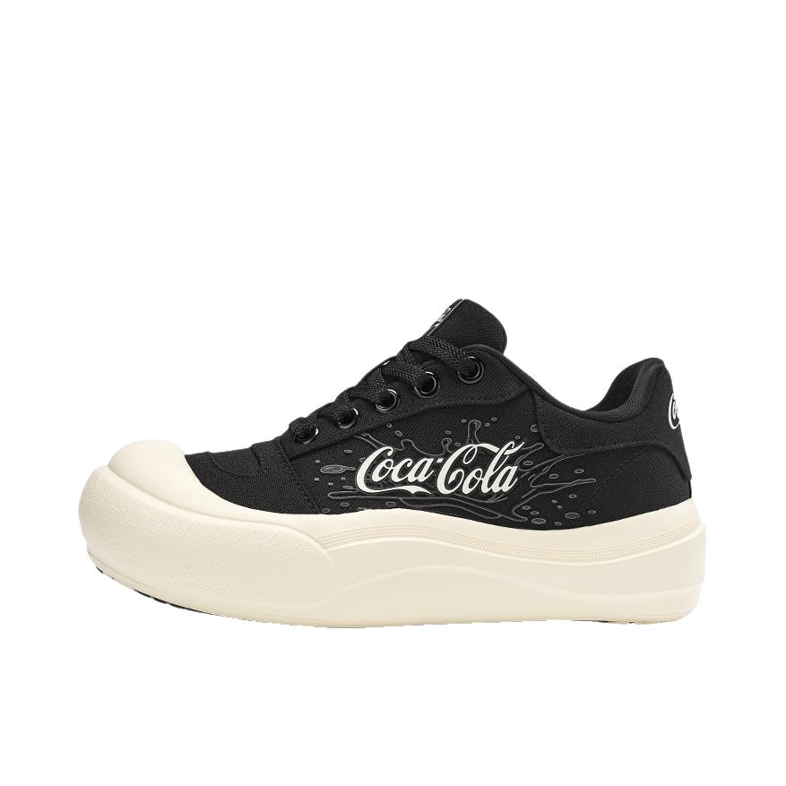 推荐商品：可口可乐 乐歪歪 板鞋 百搭休闲厚底街头 Coca-Cola联名/女款/零度黑