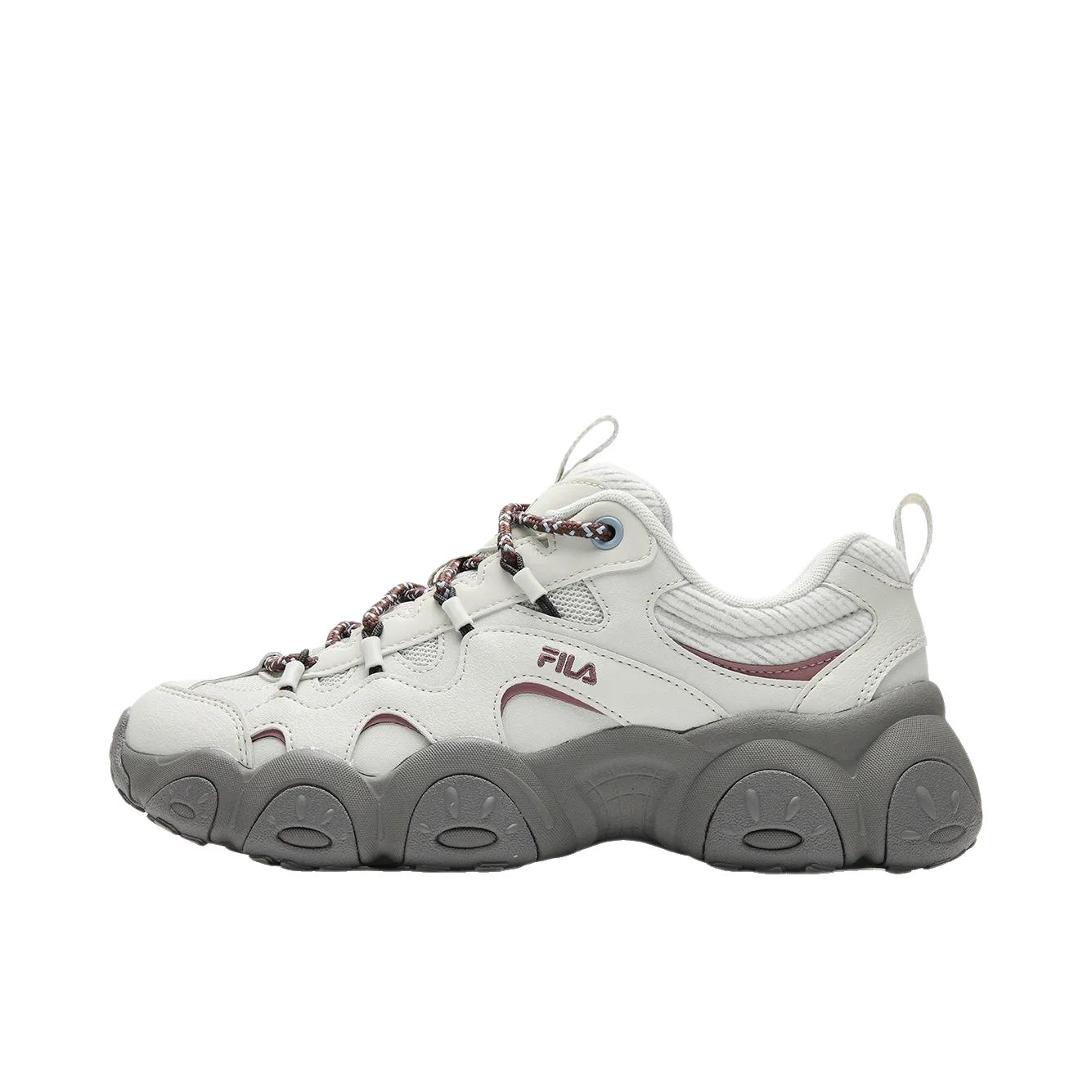 推荐商品：FILA/斐乐 猫爪7代 老爹鞋 复古休闲增高低帮南方版包裹性加绒版减震轻便厚底鞋防滑 女款/白色/玛瑙灰