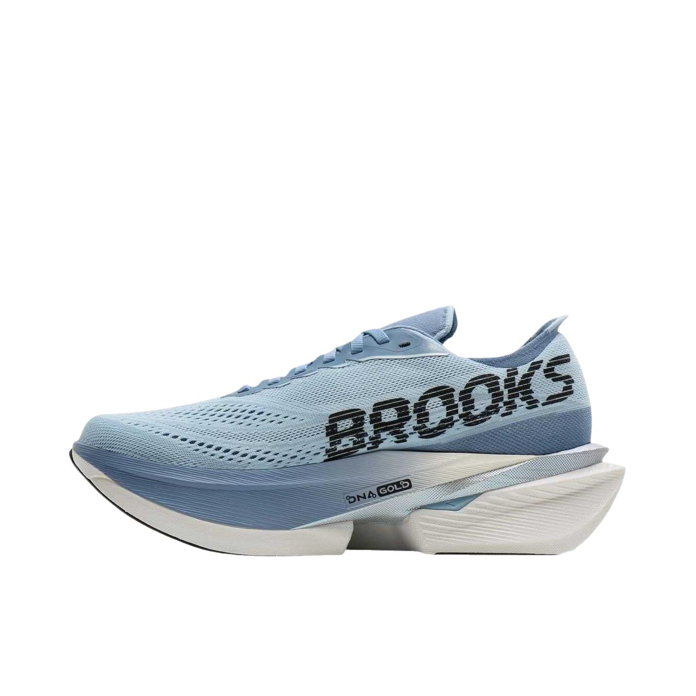 推荐商品：Brooks/布鲁克斯 HYPERION MAX 烈风4 跑鞋 舒适回弹轻便透气 南塔克特/蓝色/铬色