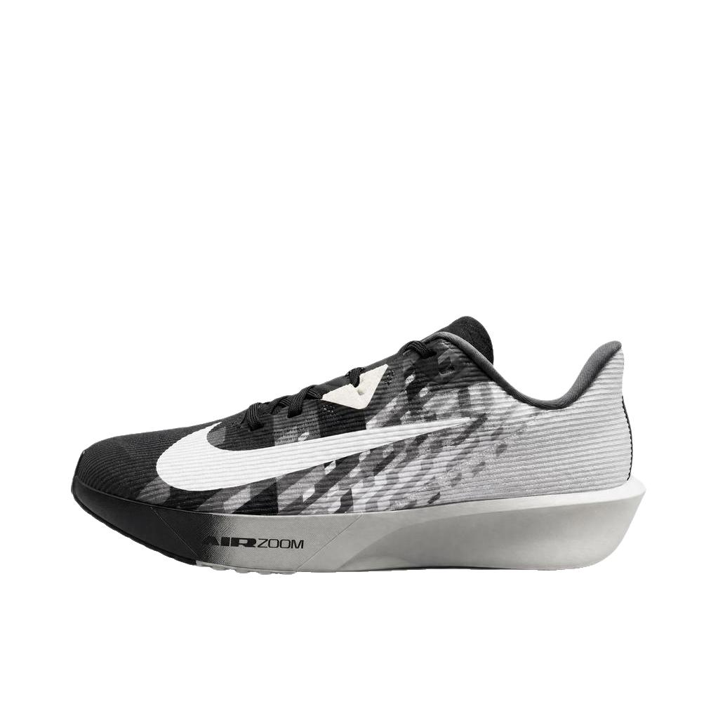 推荐商品：Nike Air Zoom Rival Fly 4 跑鞋 防滑缓震低帮休闲厚底运动回弹轻便竞速流光风 黑色/白色