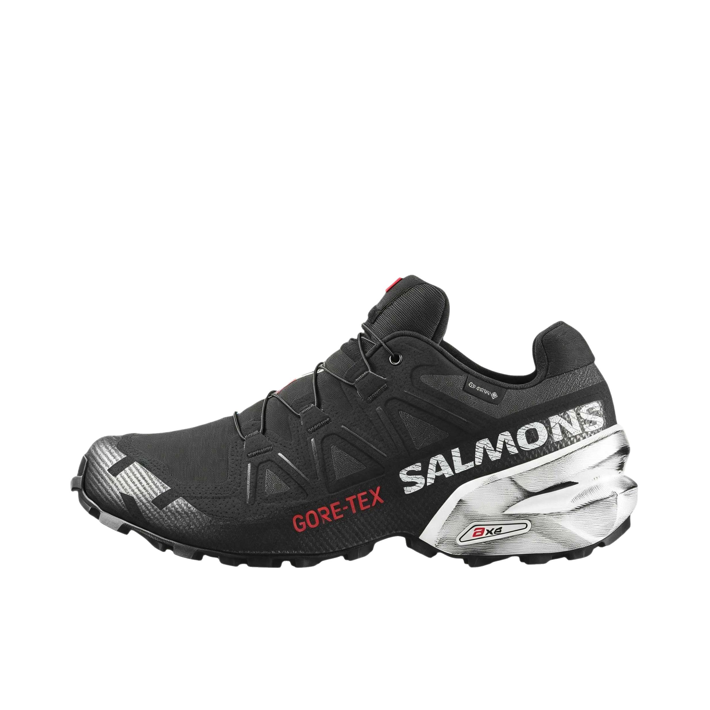 推荐商品：Salomon/萨洛蒙 Speedcross 6 户外鞋 徒步鞋 越野跑鞋 支撑防水抓地包裹贴合减震网布透气全地形织物 黑色/白色/火红色