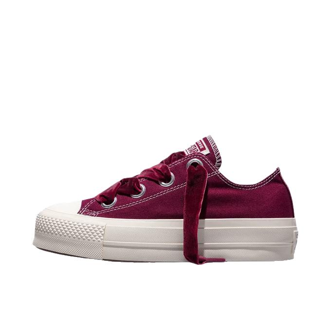 推荐商品：Converse/匡威 Chuck Taylor All Star Lift 帆布鞋 简约复古经典防滑耐磨舒适厚底圆头甜酷贴合松糕底流光风 酒红色